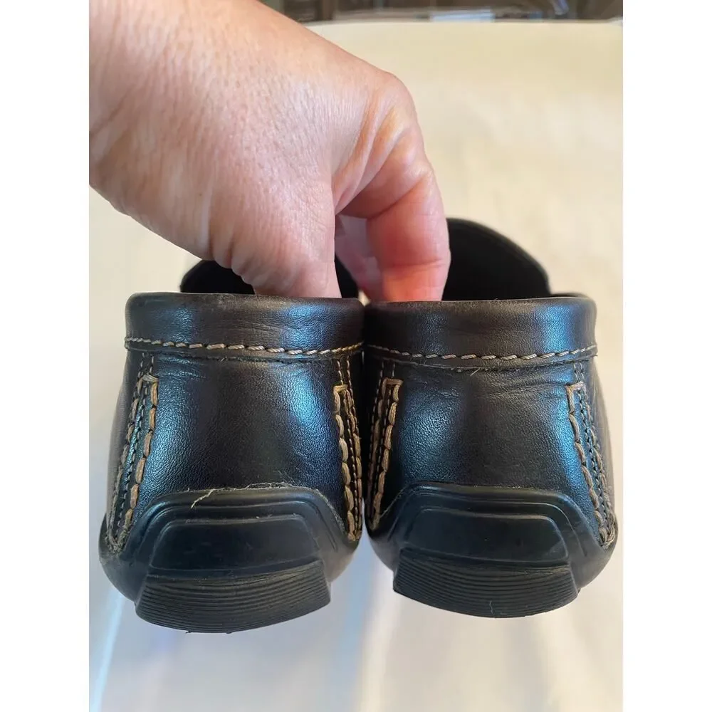 Alfani Men's Java Driving Black Leather Loafers Size‎ 9-1/2